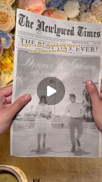 2,021 likes, 81 comments - timelesstreasures_ph on February 29, 2024: "In case you don’t have wedding invites yet, here’s our wedding newspaper to let the world know about your special day! 🤩✨🫶 M...". Newspaper Invitation, Newspaper Wedding Invitations, Newspaper Wedding, Wedding Newspaper, Wedding Souvenirs, Bridal Robes, Wedding Invites, Timeless Treasures, Your Special