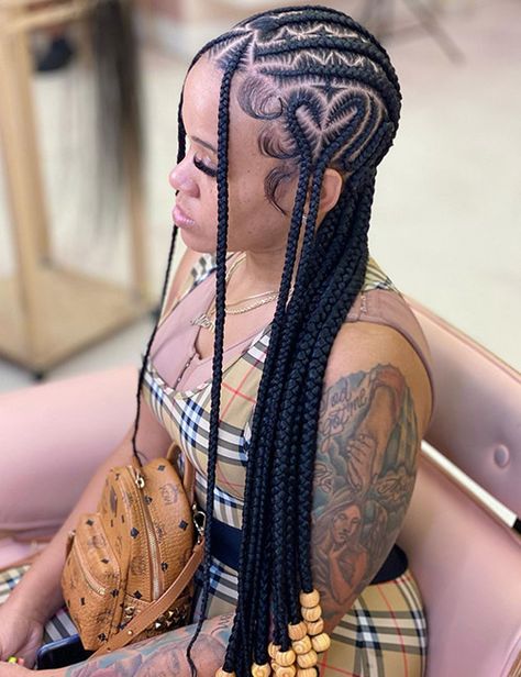 Braided Hairstyles For Black Women Cornrows, Big Box Braids Hairstyles, Feed In Braids Hairstyles, Goddess Braids Hairstyles, African Hair Braiding Styles, Cute Braided Hairstyles, Braids Hairstyles Pictures, Braided Cornrow Hairstyles, Quick Braided Hairstyles