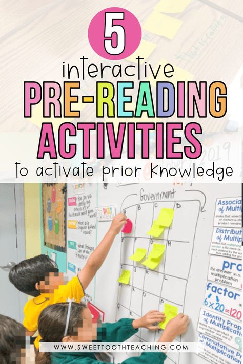 Comprehension Skills And Strategies, Before Reading Strategies, Reading 3rd Grade Activities, Before Reading Activities, Reading Strategies For Kids, Reading Get To Know You Activities, Literature Activities Elementary, Anticipatory Set Ideas Elementary, Engaging Reading Lessons 3rd Grade