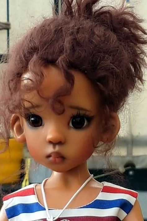 Black Bjd Dolls, Black Bjd, Bjd Dolls Girls, Kaye Wiggs, Doll Plushies, Doll Aesthetic, African American Dolls, Fantasy Art Dolls, Black Dolls