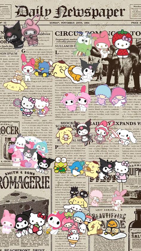 #sanrio Hello Kitty Newspaper, Sanrio Wallpaper, Daily Newspaper, Connect With People, Your Aesthetic, Creative Energy, Newspaper, Create Yourself, Hello Kitty