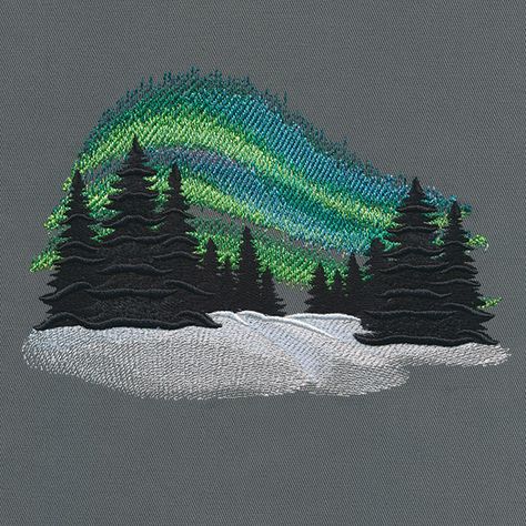 Aurora Borealis Embroidery, Northern Lights Beadwork, Aurora Embroidery, Northern Lights Embroidery, Northern Lights Quilts, Winter Northern Lights, Northern Lights Wallpaper, Stitched Paper, Northern Lights Photography