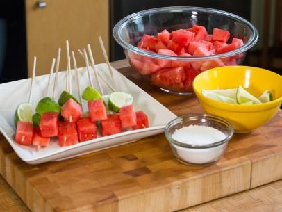 Watermelon Tequila Shots Watermelon Tequila Shots, Watermelon Shots, Spiked Watermelon, Watermelon Tequila, Tequila Shots, Shot Recipes, Finger Food, Food Network, Sangria