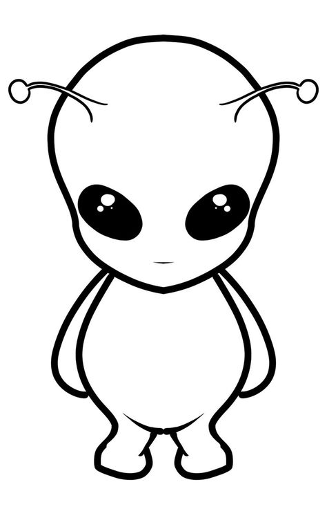 How To Draw A Cute Alien, Cute Alien Tattoo, Doodle Alien, Astronaut Drawing, Art Notes, Alien Patterns, Alien Drawings, Alien Aesthetic, Alien Tattoo