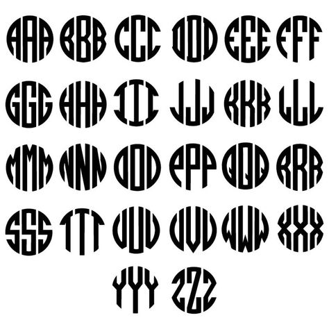 Can anyone help how to make circle monogram scal3pro? - Fonts ... Monogram Car Decal, Free Monogram Fonts, Car Monogram, Tipografi 3d, Car Monogram Decal, Caden Lane, Monogram License Plate, Monogram Vinyl Decal, Circle Font