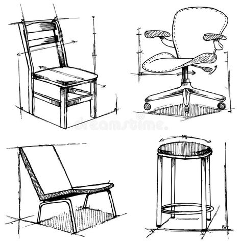 Drawing Furniture, Chair Drawing, Architecture Blueprints, Furniture Sketch, Furniture Design Sketches, Interior Design Drawings, Interior Design Sketches, Simple Designs To Draw, Selling Furniture