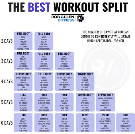 Best Workout Split, Weekly Gym Workouts, Split Workout Routine, 4 Day Workout, 3 Day Workout, Push Pull Workout, Workout Split, Push Pull Legs, Gym Workout Plan For Women