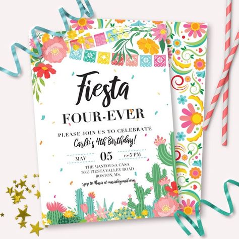 Adios Dos Birthday Party, Fiesta Birthday Theme, Fiesta Party Invitations, Three Esta Birthday Party, Three Esta, Fiesta Birthday Invitations, Mexican Birthday, Third Birthday Party, 1st Birthday Themes