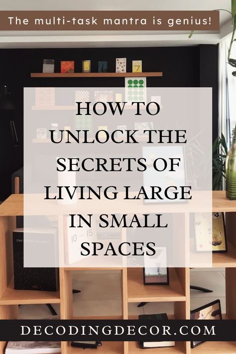 Transforming a small room into a space which feels spacious and functional can seem daunting, but with the right approach, it's entirely possible. Learn how decluttering, clever use of visual blockages, and the 'multi-task mantra' can drastically transform your perception of tiny rooms. Let me show you how Small can be a beautiful way to live! Space Saver Ideas, Create Storage, Budget Decorating, Study Ideas, Clearing Clutter, Tiny Space, Work Room, Design Rules, Design Hack