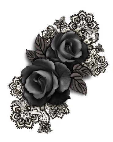 Thighs Tattoo, Tatuaje Cover Up, Tattoo Wrist, Black Rose Tattoos, Muster Tattoos, Lace Tattoo, Black Roses, Tattoo Cover-up, Cover Up Tattoo