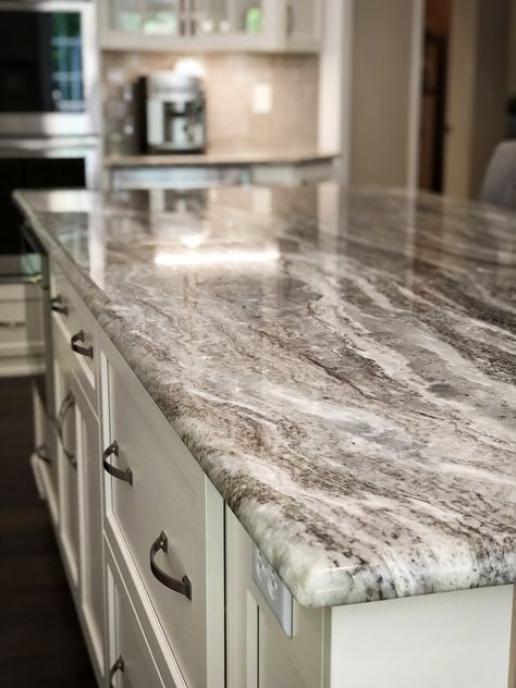 Sequoia Granite Countertops, Grey Brown Granite Countertops, Home Depot Granite Countertops, Granite Colors Countertops, Stonemark Granite Countertops, Drybar Ideas, Kitchen Ideas Granite Countertops, Farmhouse Granite Countertops, Best Granite For White Cabinets