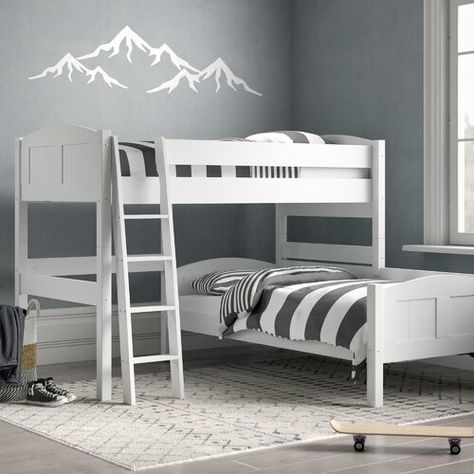 Bunk Beds For Girls Room, Diy Beds, Cabin Bunk Beds, L Shaped Bunk Beds, Single Bunk Bed, Bunk Bed Plans, Loft Bed Plans, Bunk Bed With Desk, Kids Shared Bedroom