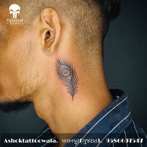 TashanTattoo
AshokTattooWala
S.20. Tirupati plaza
Opp. New bus stand
Near gd modi collage
Palanpur (gujrat)
9586697547
9687533310 Peacock Neck Tattoo, Peacock Tattoo For Man, Feather Tattoo On Neck, Feather Tattoo Neck, Peacock Tattoo Men, Peacock Feathers Tattoo, Tattoo On Neck, Wrist Band Tattoo, Krishna Tattoo