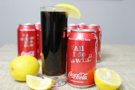 share a coke with lemon Coke With Lemon, Coke Recipes, Lemon Juice Benefits, Share A Coke, Summer Play, Summer Playlist, Juice Concentrate, Energy Drink Can, Perfect Summer