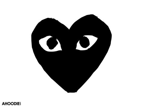 Comme des Garcon Heart Commes Des Garcons Heart, Cdg Heart Tattoo, Comme Des Garcons Widget, Cdg Tattoo, Comme Des Garcons Heart Wallpaper, Black Heart With Eyes, Comme Des Garcons Play Wallpaper, Comme Des Garcons Wallpaper, Cdg Logo