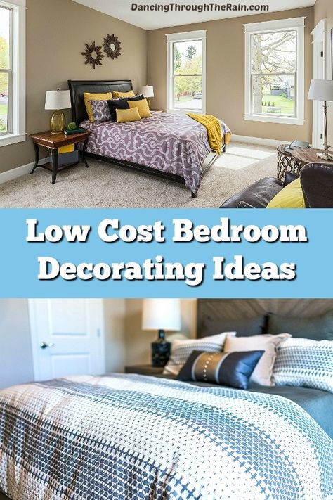 When looking for low cost bedroom ideas, it's important to try to keep things basic, but fun. Let your mind run with your favorite colors and use these tips to help get you going! Give yourself a low cost bedroom makeover on a budget! Low Cost Bedroom Ideas, Cost Bedroom Ideas, Cost Bedroom, Bedroom Makeover On A Budget, Diy Closet Storage, Money Inspiration, Bedroom Closet Storage, Bedroom Ideas For Couples, Thrifty Thursday