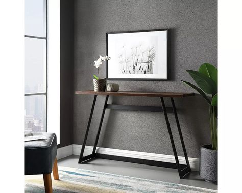 Nicole texture planters Black Metal Console Table, Glass Table Living Room, Console Tables Entryway, Slim Console Table, Walnut Console Table, Console Table Black, Walnut Console, Black Console Table, Console Table Decorating