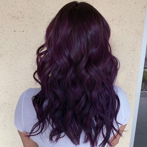 15 Stunning Black Cherry Hair Color Ideas for 2021 Dark Hair Color Ideas Pale Skin, Plum Baylage Hair, Pinot Noir Hair Color, Dark Hair Colors For Fall Deep Purple, Mexican Hair Dye Ideas, Deep Eggplant Hair Color, Chocolate Covered Cherry Hair Color, Dark Hair Color Ideas For Winter Deep Purple, Dark Cherry Purple Hair