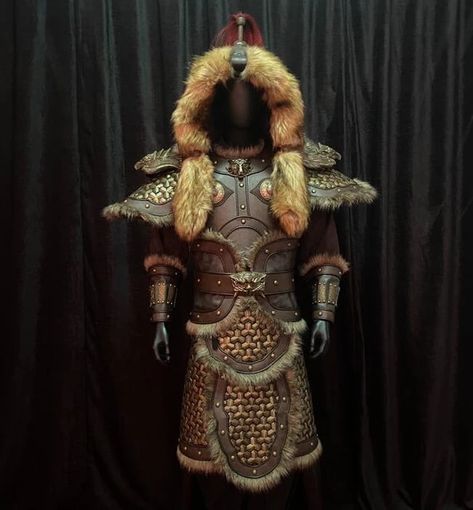 Fur Armor, Chinese Armor Ancient, Mongolian Clothing, Medieval Things, Chinese Armor, Kievan Rus, Armor Design, Mughal Art Paintings, Ancient Armor