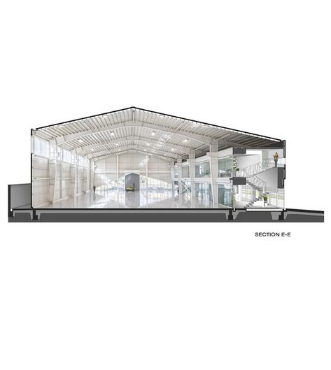 Warehouse Design Architecture, Warehouse Floor Plan, Warehouses Architecture, Warehouse Office Design, Warehouse Facade, Warehouse Architecture, Hangar Design, Modern Warehouse, Warehouse Office