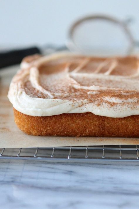 Is anything better than butter? BROWNED BUTTER! If you’ve never ever made this, and then mixed it into some frosting–you need to stop what you’re doing and go make this right now. I made this cake a few weeks ago for Better Homes and Gardens blog and just DIED over the results. I love the nutty … Cinnamon Cake Recipes, Cinnamon Cake, Browned Butter, Butter Frosting, Sweets Cake, Cupcake Cake, Frosting Recipes, How Sweet Eats, Eat Dessert