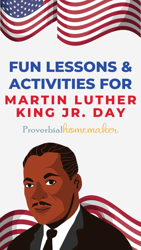 Fun and easy lessons and activities for Martin Luther King Jr. Day! Art, music, books, and more. Martin Luther King Jr Unit Study, Literature Unit Studies, Mlk Quotes, Martin Luther King Jr Day, Free Homeschool Resources, Christian Homeschool, Learn History, Easy Lessons, Mlk Jr