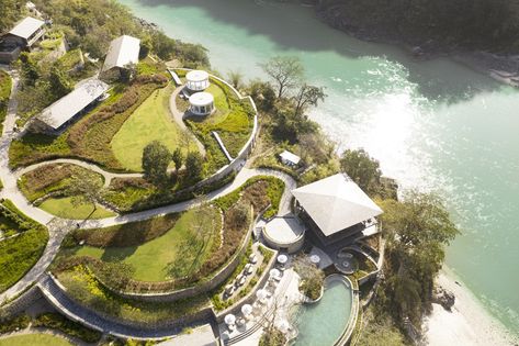 Taj Rishikesh Resort, Indian Spa, Riverside City, Forest Resort, Hill Resort, Resort Plan, Walled Courtyard, Hills Resort, Plans Architecture