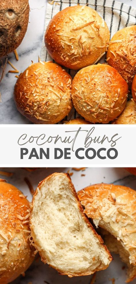 Pan De Coco Recipe Coconut Buns Coconut Buns Recipe, Pandecoco Recipe, Venezuelan Recipes, Coconut Rolls, Coco Bread, Coconut Bread Recipe, Coconut Buns, Night Dinner Recipes, Venezuelan Food