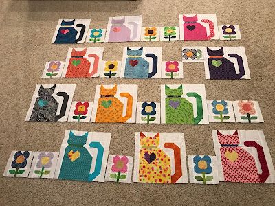 Cat Quilt Block, Cats Flowers, Cat Quilts, Cat Quilt Patterns, Farm Quilt, Quilt Square Patterns, Dog Quilts, Childrens Quilts, Picture Quilts