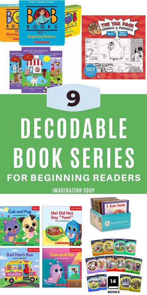 Decodable Books for Beginning Readers - Imagination Soup Writing Ideas For Kids, Reading Ideas For Kids, Reading Activities For Kids, Writing Activities For Kids, Teaching Reading Skills, Easy Chapter Books, Books For Beginning Readers, Bob Books, Decodable Books