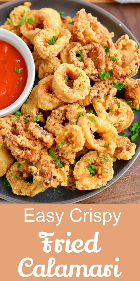 Fries Calamari Recipe, Battered Calamari Rings, Homemade Fried Calamari, How To Make Fried Calamari, Fried Squid Calamari, Fried Calamari Recipe Restaurants, Salt And Pepper Calamari Recipes, How To Cook Calamari Rings, Calamari Fried Rice