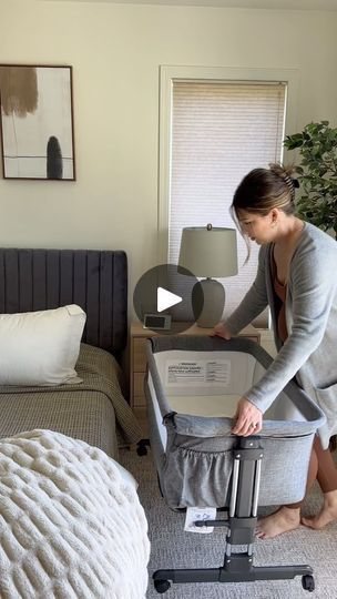 23K views · 1.1K reactions | I love a beautiful nursery but I find this much more practical.. what’s your preference?! 👶🏼

I love to prep our room with our portable, Blackout curtains from @sleepout, a bedside bassinet, nightstand drawer stocked with feeding supplies & snacks, a comfy corner for feedings & cuddles, and baby’s clothing & diaper changing station! 

Follow @baby.feeding.development for more nesting for baby videos as we prep for our little one joining us next month! 🤰🏽 

#nestingforbaby #nesting #pregnancynesting #babyprep #thirdtrimester | Laney Soodsma | Bottle & Breastfeeding | Solids | Development | Badger · These Words Nesting Pregnancy, Bedside Bassinet, Diaper Changing Station, Changing Station, Beautiful Nursery, Baby Prep, Baby Gif, Blackout Curtains, Bassinet