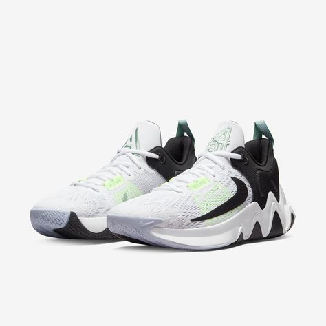 Nike Giannis Immortality 2 (White/Black/Barely Volt/Grey Fog) | Nice Kicks Giannis Immortality 2, Nike Giannis Immortality, Giannis Immortality, Nike Clothes, Black Basketball Shoes, Nike Models, Volleyball Shoes, Basketball Sneakers, I Stand