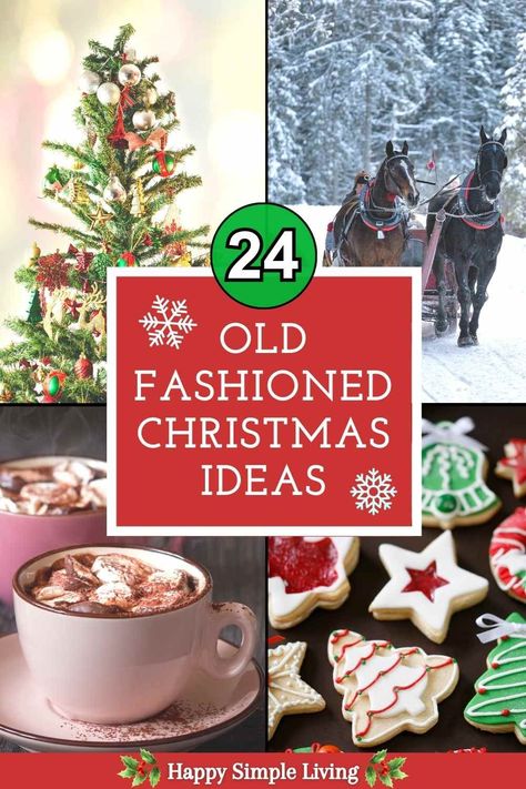 Old Fashioned Christmas Traditions, Vintage Christmas Activities, Old Fashioned Christmas Party Ideas, Christmas Memories, Old Fashioned Christmas Decor, Vintage Christmas Ideas, Old Fashion Christmas, Old Fashioned Christmas Tree, Old Fashion Christmas Tree