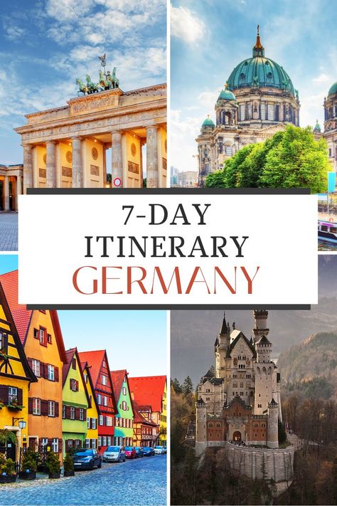 Planning a week in Germany? This 7-day itinerary covers the best sights, cities, and hidden gems! Germany Itinerary 1 Week, Best Places To Visit In Germany, Traveling To Germany, Germany Itinerary, Travel To Germany, Germany Vacation, Rothenburg Ob Der Tauber, Cities In Germany, Visit Germany