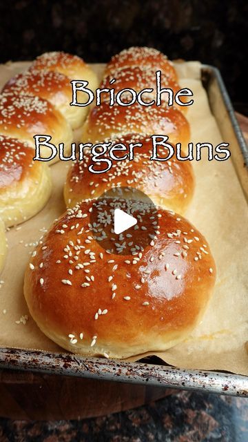 Shereen Pavlides | Brioche Burger Buns. Full, written recipe in my cookbook, “Cooking with Shereen, RockStar Dinners,” pg. 143 | Instagram Burger Rolls Recipe, Cooking With Shereen Bread, Bread Ideas Creative, Brioche Buns Recipe, Burger Bun, Burger Bun Recipe, Quick Brioche Buns, Stuffed Brioche Buns, Brioche Hamburger Bun Recipe