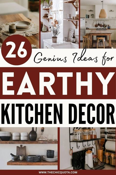 earthy kitchen Woodland Kitchen Decor, Kitchen Styling Ideas Inspiration, Earthy Kitchen Decor, Earthy Kitchen Ideas, Earthy Kitchen, Organic Textures, Kitchen Colour Schemes, Kitchen Decor Ideas, Kitchen Must Haves