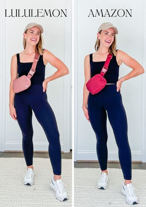 Styling Belt Bags, Lululemon 2l Belt Bag Outfit, How To Style A Belt Bag, Best Belt Bag For Women, How To Wear Lululemon Belt Bag, How To Wear A Belt Bag, Amazon Belt, Lululemon Belt Bag Outfit, Fanny Pack Outfit