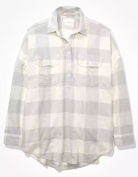 White Flannel Shirt, White Relaxed Fit Long Sleeve Flannel Shirt, Cheap Trendy Button-up Flannel Shirt, Cheap Oversized Long Sleeve Flannel Shirt, Cheap Button-up Flannel Shirt, Cheap Oversized Button-up Flannel Shirt, White Flannel, Oversized Flannel, Fall Staples