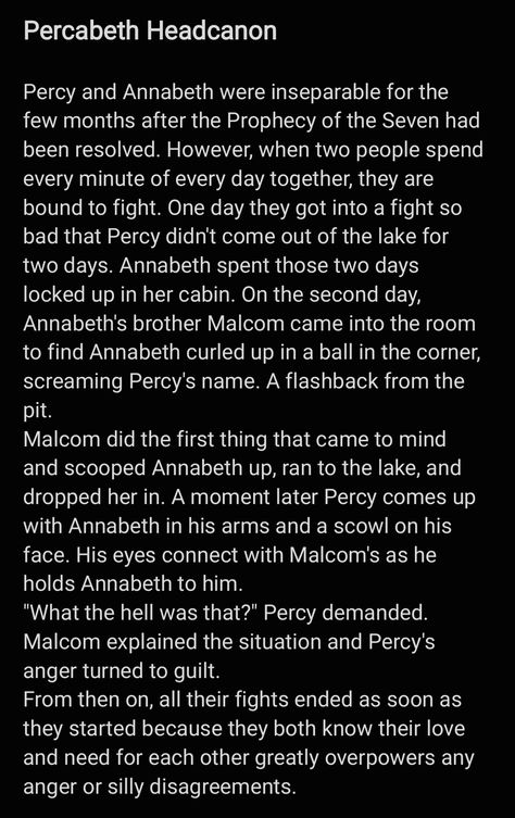 Why Percy and Annabeth are that cheesy couple that can't be mad at each other. Percy And Mrs Oleary, Percy And Anna Beth First Kiss, Percy And Annabeth Kiss Fanart, Percabeth Headcanon Romantic School, Percy And Annabeth Fanfiction, Percy And Annabeth Wedding, Couple Headcanons, Percy And Annabeth Headcanon Spicy, Anna Beth And Percy