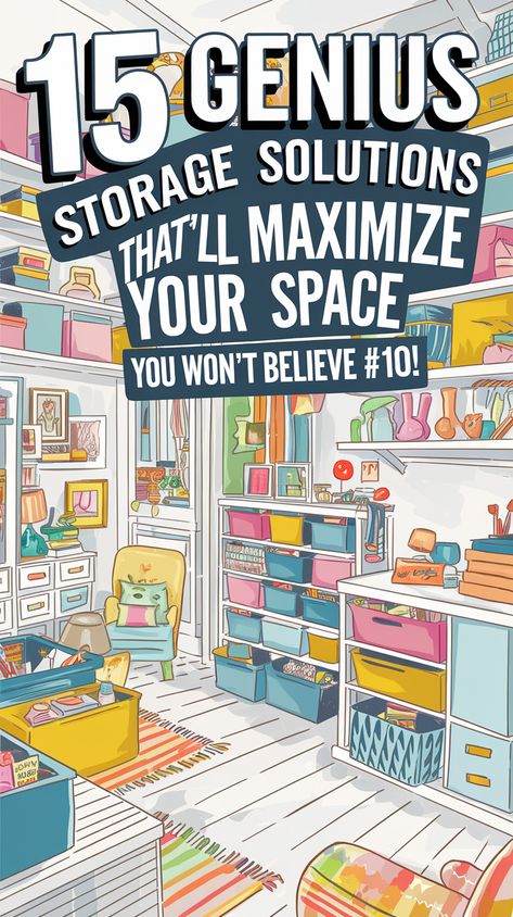 15 Genius Storage Solutions That'll Maximize Your Space (You Won't Believe #10!) Amazing Storage Ideas, Free Storage Ideas, K'nex Storage Ideas, Storage Container Storage Ideas, Clever Home Storage Ideas, Shelf Storage Ideas Organizing, Organize Declutter Storage Solutions, Clever Organizing Ideas, How To Add Storage To A House