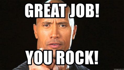 23 Great Job Memes - "Great job! You rock!" Good Job Meme Work, You Rock Meme, Good Job Meme Funny, Good Job Reaction Pic, Great Job Images, Great Job Meme, Great Job Quotes, Great Job Stickers, Good Job Quotes