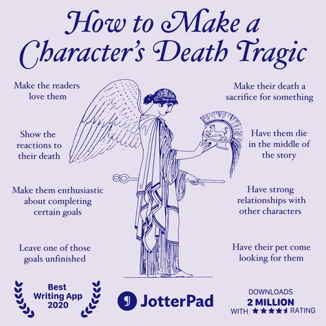 Which character deaths in books and movies left you devastated? 💀What made these deaths heartbreaking for you? Have your readers bawling over the deaths you write the way you did. 💔 Character Personality Tropes, Write A Character, How To Write A Tragic Backstory, Movie Plot Ideas Writing Prompts, Character Dislikes Ideas, Writing Character Deaths, Writing Prompts For Stories, Gothic Writing Tips, Things You Should Know About Your Character