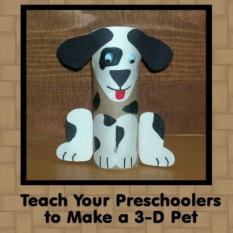 Dog Crafts for Preschoolers | ... Crafts: Make a 3-D Pet and a Pet Bulletin Board for Your Preschoolers Preschool Pet Craft, Puppy Crafts, Preschool Craft Activities, Fireman Birthday, Toilet Paper Crafts, Toilet Paper Roll Crafts, Paper Roll Crafts, Dog Crafts, Paper Towel Roll Crafts