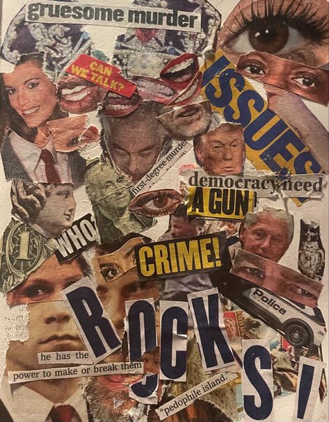 Celebrity’s. Crime. United States. Tyranny. Magazine Cutout Collage Aesthetic, Magazine Cutout Aesthetic, Magazine Collage Artwork, Collage Word Art, Magazine Cutouts Aesthetic, Magazine Wall Art Collage, Collage Art Typography, Old Magazine Collage, Modge Podge Collage