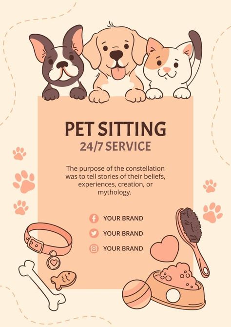 Petsitting Business Cards, Dog Sitting Flyer Ideas, Dog Walking And Pet Sitting Flyer, Dog Sitting Poster Ideas, Pet Sitting Poster Ideas, Pets Poster Design, Dog Walking Advertisement, Pet Shop Poster Design, Pet Grooming Poster