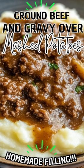 Today, we’re diving into a comforting classic that’s sure to warm your soul and fill your belly: Ground Beef and Gravy Over Mashed Potatoes. This dish is the epitome of… Ground Turkey And Gravy Recipes, Ground Turkey And Mashed Potatoes, Ground Turkey And Gravy, Turkey Gravy Over Mashed Potatoes, Ground Beef And Gravy, Beef And Gravy, Meat Gravy, Hamburger Gravy, Creamed Chipped Beef