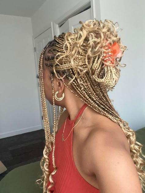 Blonde Knotless Braids, Blonde Knotless, Braids Blonde, Blonde Box Braids, Cute Box Braids, Blonde Braids, Cute Box Braids Hairstyles, Braids Hairstyles Pictures, Protective Hairstyles Braids