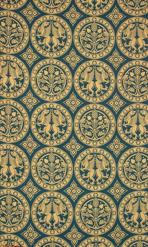 Byzantine Fashion, Medieval Pattern, Leaf Vector, Blue Fabrics, Ancient Mesopotamia, Byzantine Empire, Byzantine Art, Pattern Texture, Upholstery Fabrics