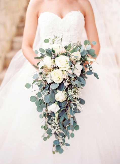 An Elegant Southern California Wedding via TheELD.com Wedding Locations California, Cascading Bridal Bouquets, Cascading Wedding Bouquets, Bridal Bouquet Flowers, Rancho Mirage, Southern California Wedding, Wedding Southern California, Wedding Flower Arrangements, Bride Bouquets